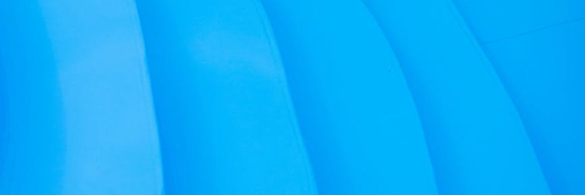 Symmetric abstract composition showing interconnected blue lines